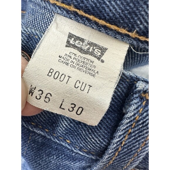 Vintage Levi's Saddleman Boot Cut Jeans Men's 20517 0217 36x27 Orange Tab 517 - Picture 7 of 16